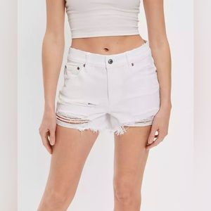 American eagle white jean shorts- super stretch